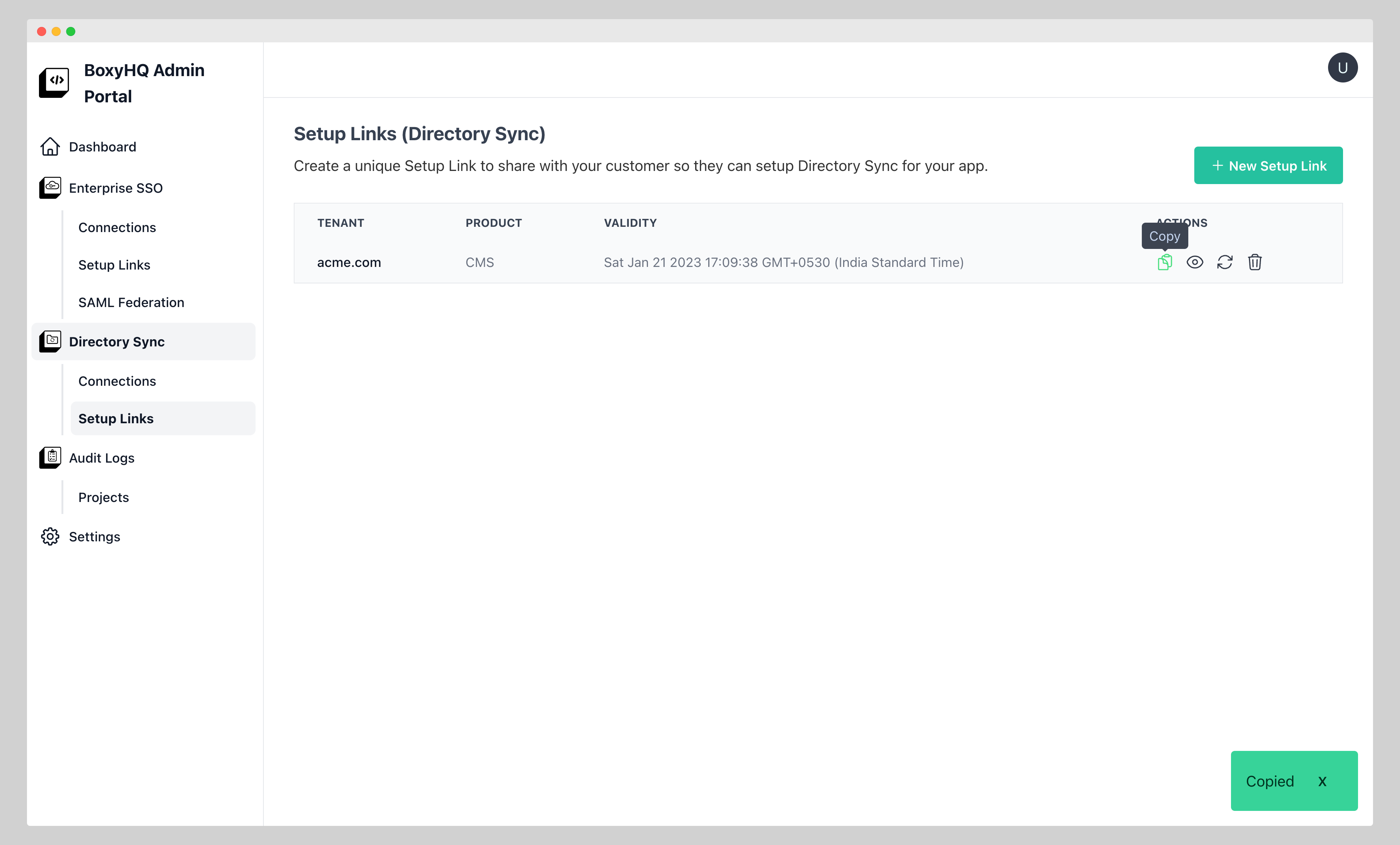 setup link list page